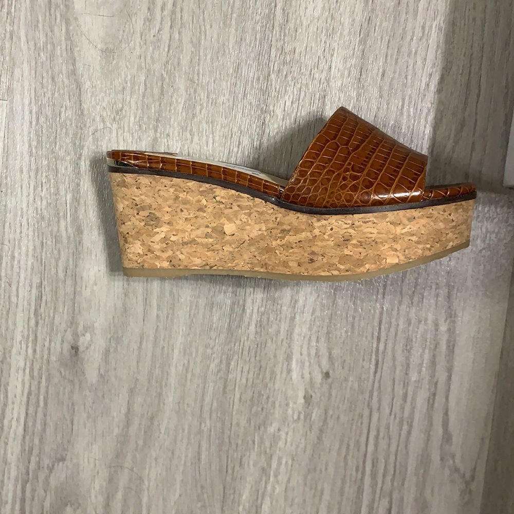 Jimmy Choo Croc Embossed Leather Size 6 Wedges